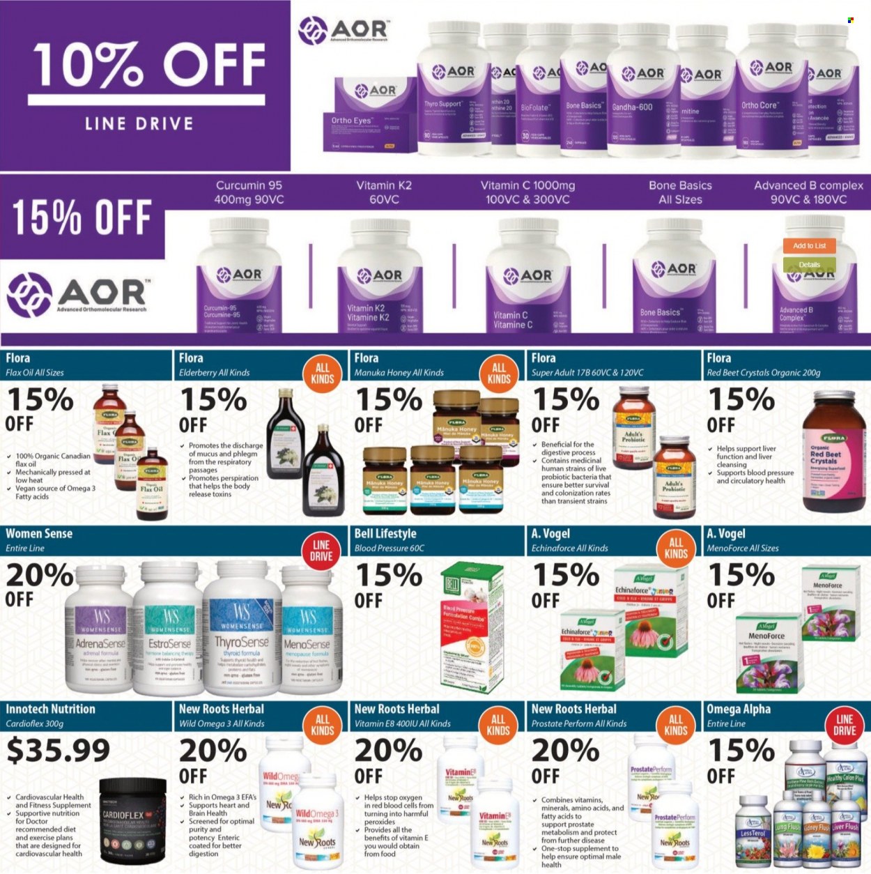 thumbnail - Healthy Planet Flyer - October 14, 2021 - November 17, 2021 - Sales products - oil, Manuka Honey, Purity, Cold & Flu, vitamin c, Echinaforce. Page 4.