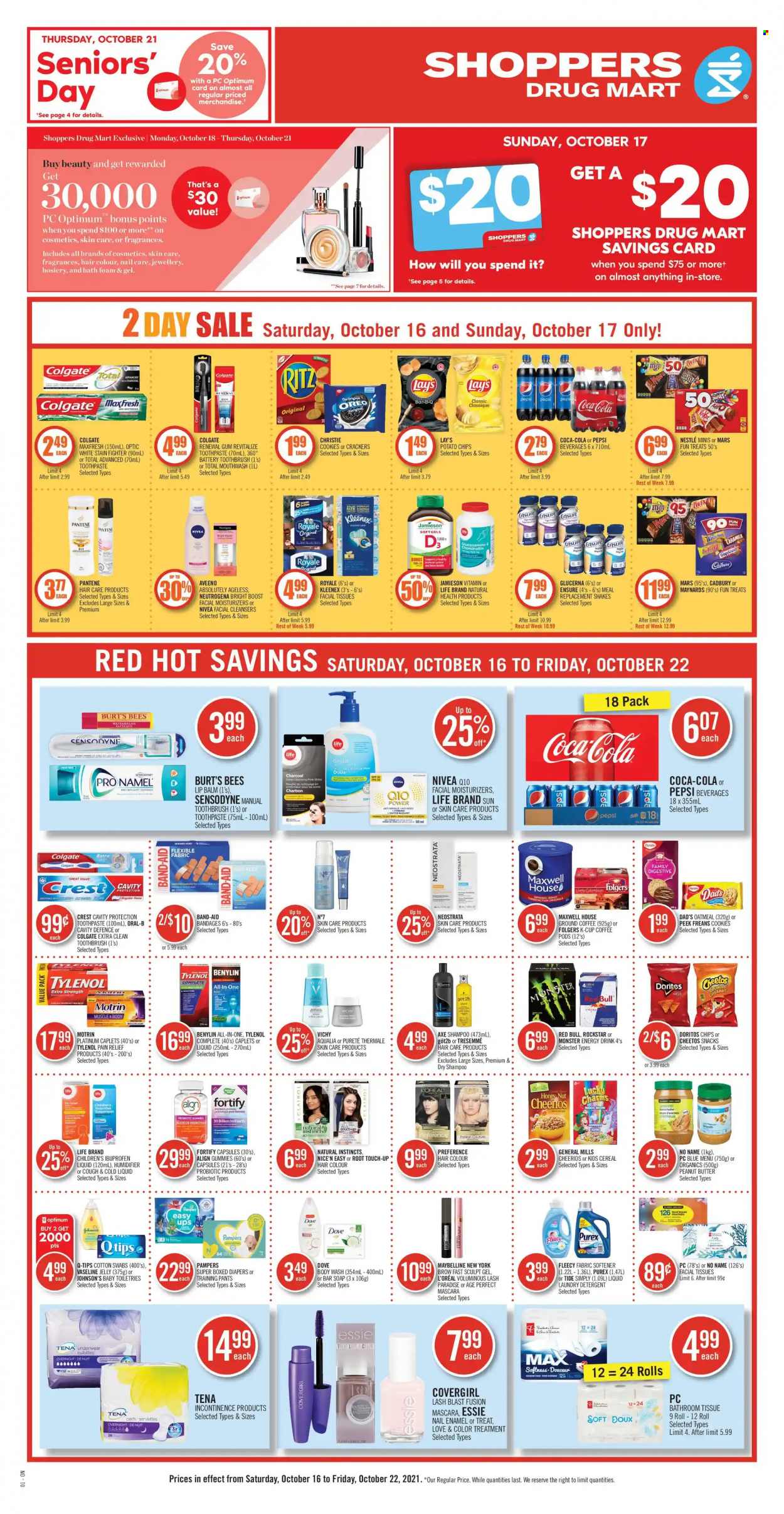 Shoppers Drug Mart flyer - October 16, 2021 - October 22, 2021. Page 1