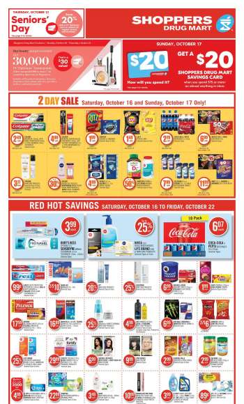 Shoppers Drug Mart Flyer - October 16, 2021 - October 22, 2021.