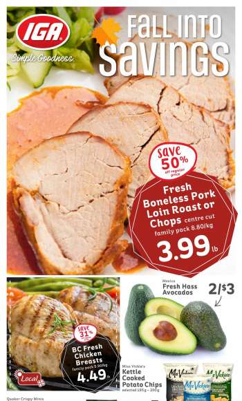 IGA Simple Goodness Flyer - October 15, 2021 - October 21, 2021.