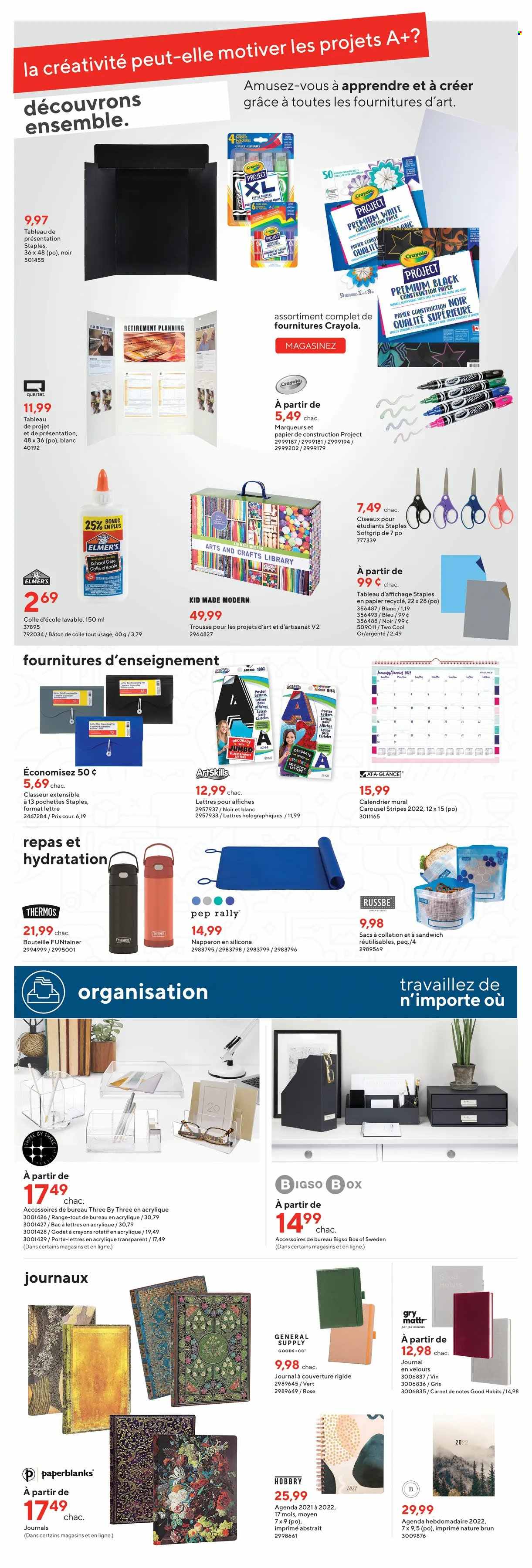 thumbnail - Bureau en Gros Flyer - October 20, 2021 - October 26, 2021 - Sales products - pan, crayons, glue, deco strips, paper. Page 8.