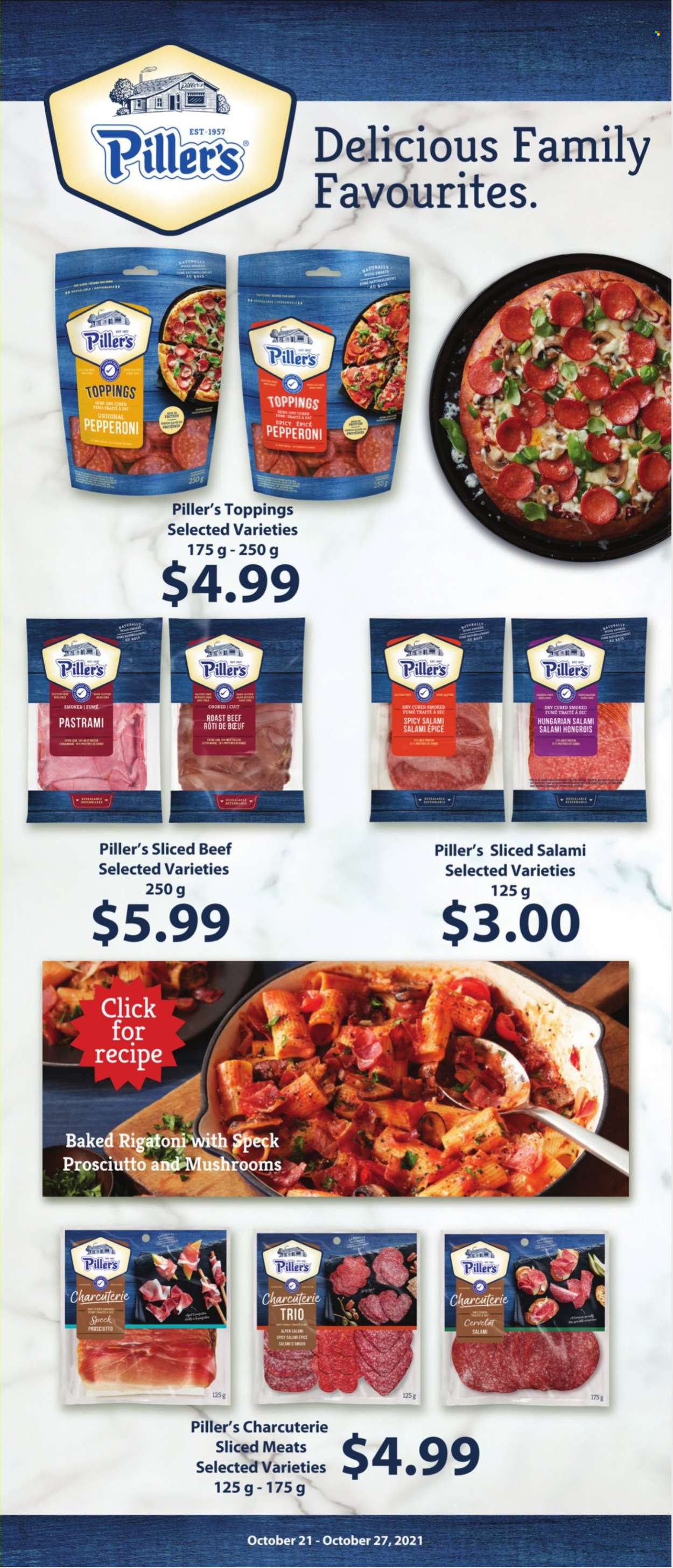 thumbnail - FreshCo. Flyer - October 21, 2021 - October 27, 2021 - Sales products - salami, prosciutto, pastrami, pepperoni, beef meat, roast beef. Page 9.