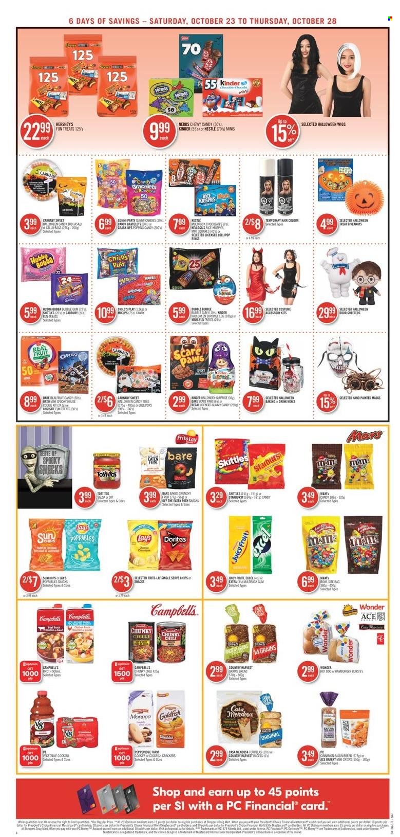 thumbnail - Circulaire Shoppers Drug Mart - 23 Octobre 2021 - 28 Octobre 2021 - Produits soldés - Nestlé, Oreo, chips, crackers, Kinder, bracelet. Page 6.