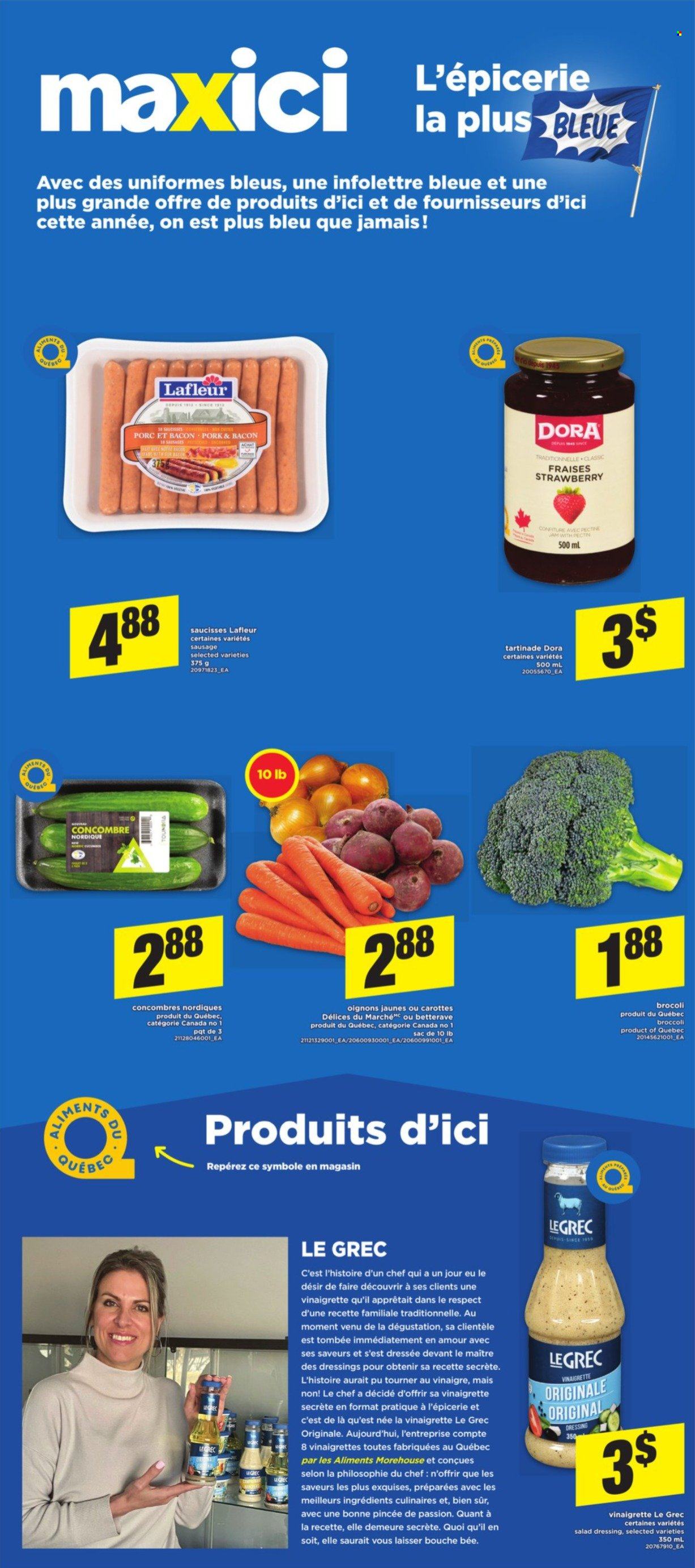 thumbnail - Maxi Flyer - October 21, 2021 - October 27, 2021 - Sales products - bacon, sausage, salad dressing, vinaigrette dressing, dressing. Page 2.
