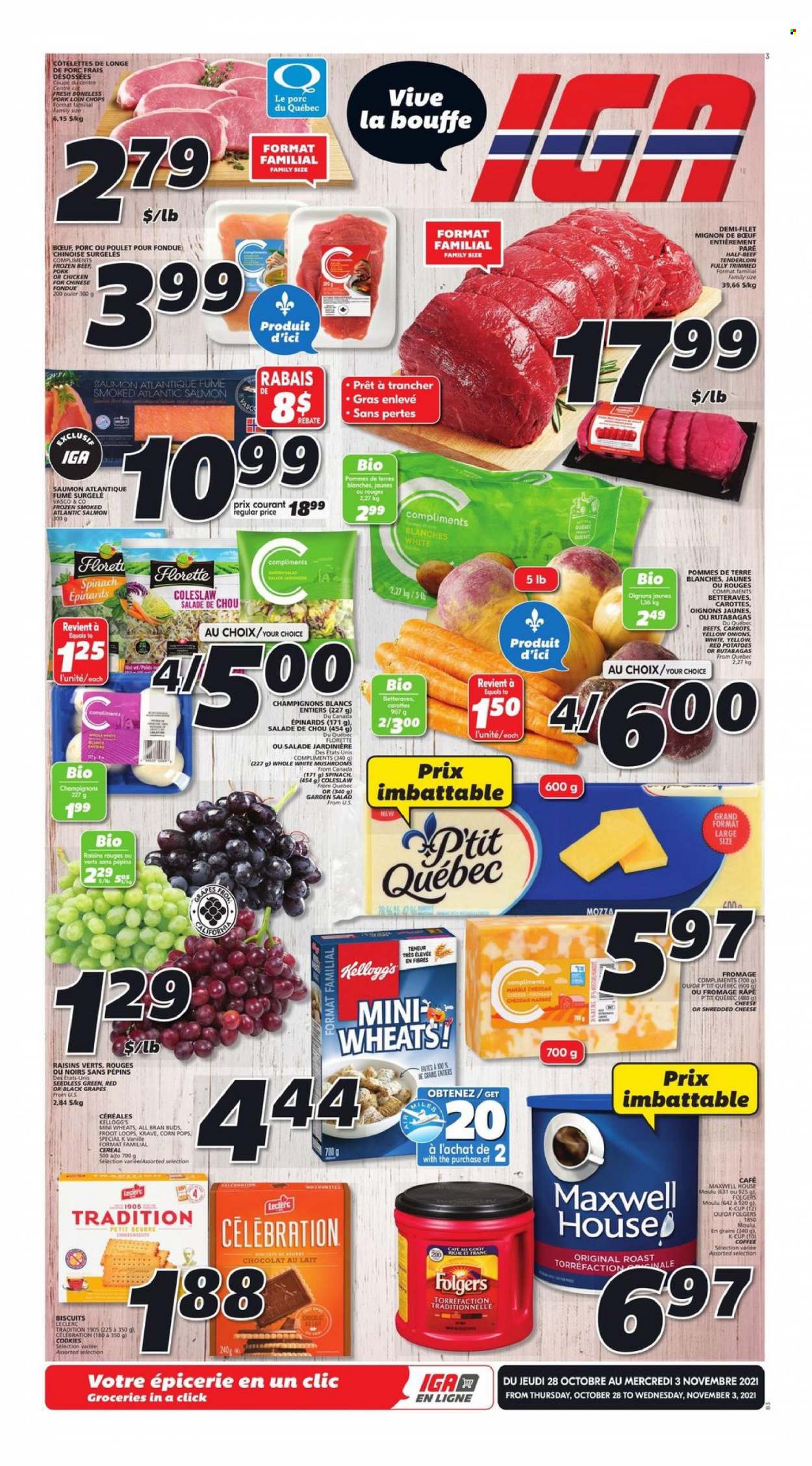 IGA flyer - October 28, 2021 - November 03, 2021. Page 1