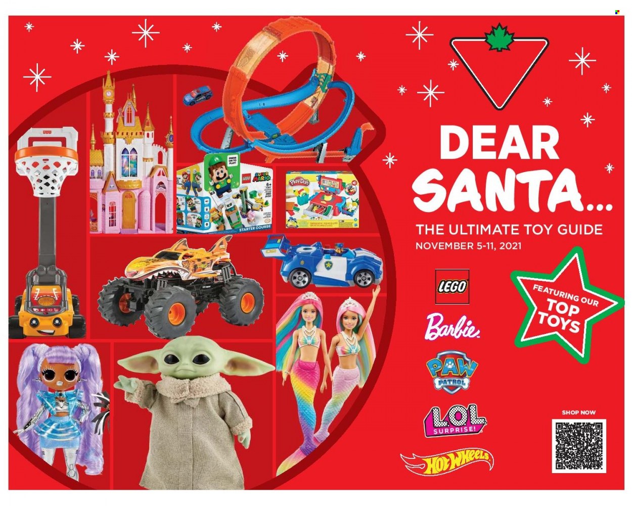 thumbnail - Canadian Tire Flyer - November 05, 2021 - November 11, 2021 - Sales products - Barbie, toys, L.O.L. Surprise, LEGO. Page 1.