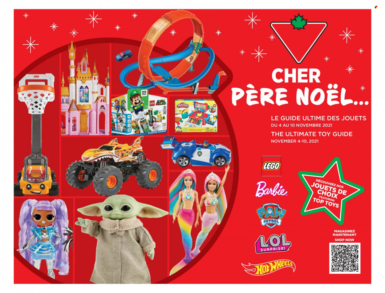 thumbnail - Canadian Tire Flyer - November 04, 2021 - November 10, 2021 - Sales products - toys, LEGO. Page 1.