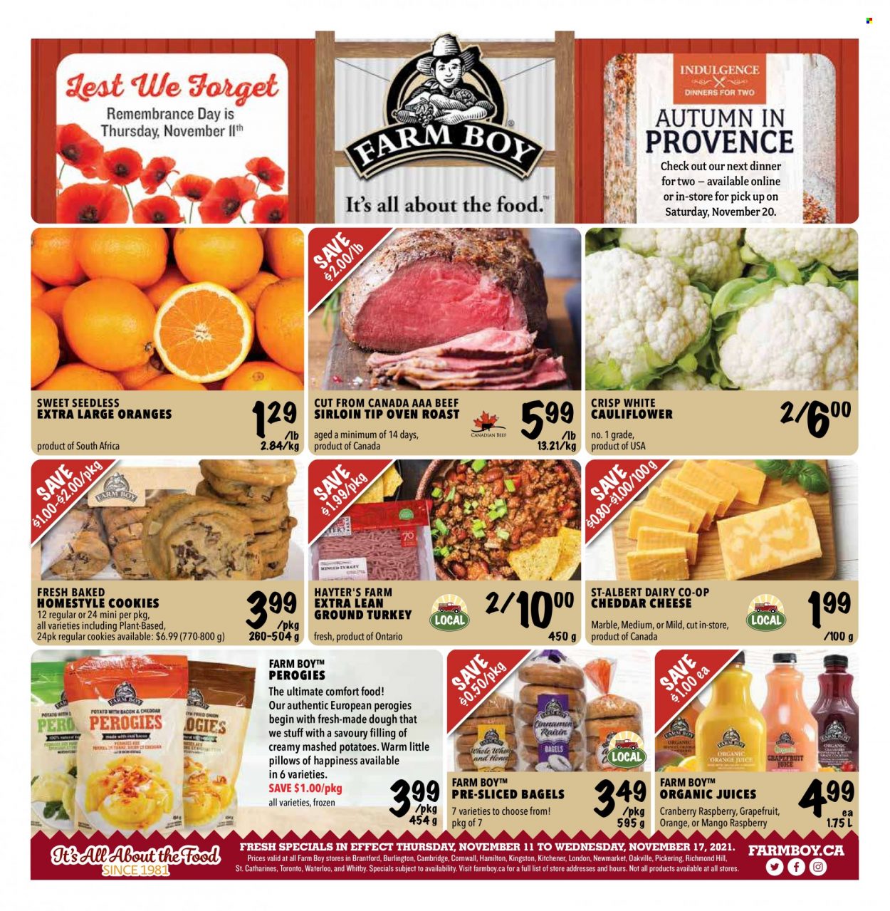 Farm Boy flyer - November 11, 2021 - November 17, 2021. Page 1
