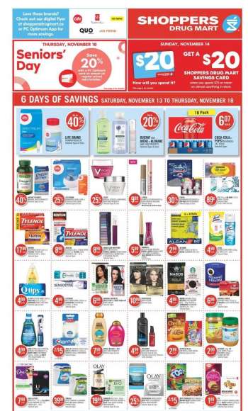 Shoppers Drug Mart Flyer - November 13, 2021 - November 18, 2021.