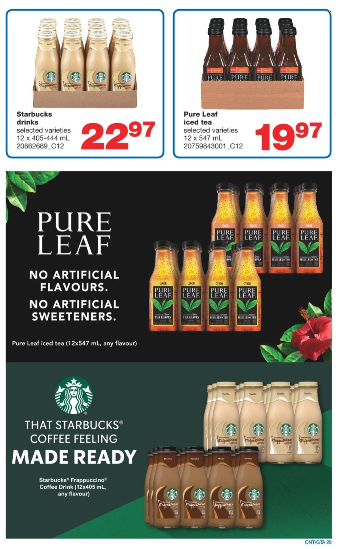 thumbnail - Wholesale Club Flyer - November 11, 2021 - December 01, 2021 - Sales products - ice tea, Pure Leaf, coffee, Starbucks, frappuccino. Page 29.