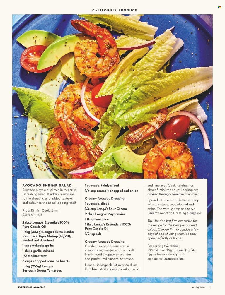 thumbnail - Longo's Flyer - Sales products - garlic, sour cream, topping, cloves, dressing, canola oil. Page 10.
