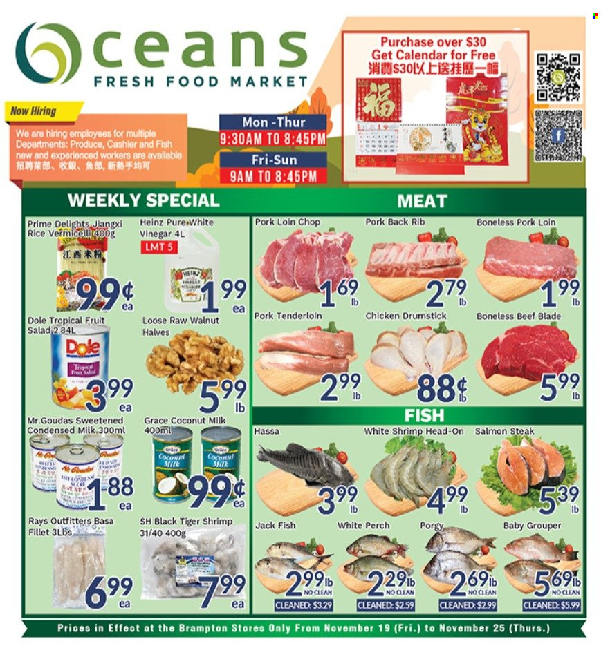 thumbnail - Circulaire Oceans - 19 Novembre 2021 - 25 Novembre 2021 - Produits soldés - steak. Page 1.