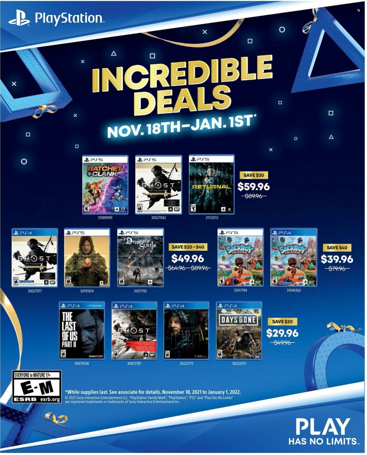 thumbnail - Walmart Flyer - November 18, 2021 - December 08, 2021 - Sales products - Sony, PlayStation, PlayStation 4, PlayStation 5. Page 6.
