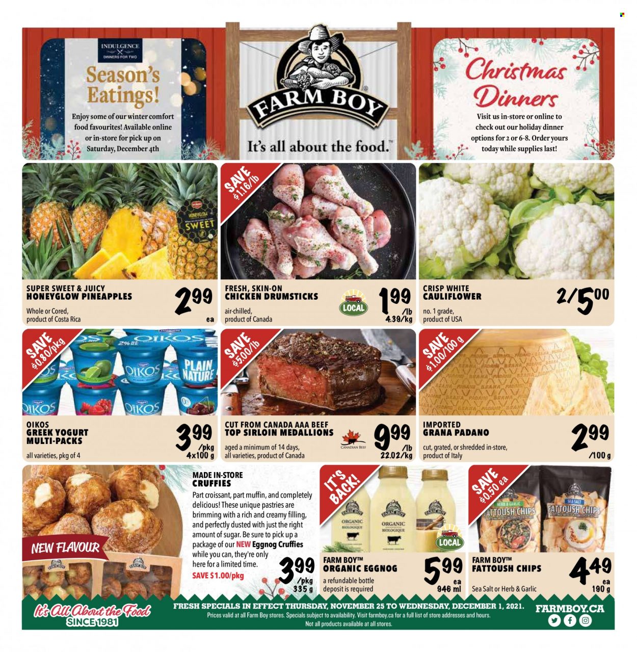 Farm Boy flyer - November 25, 2021 - December 01, 2021. Page 1