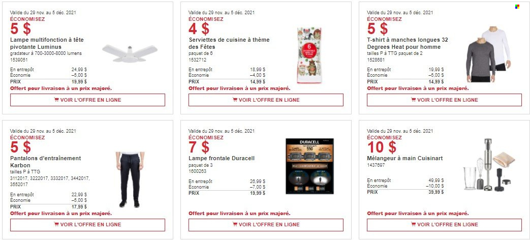 thumbnail - Costco Flyer - November 29, 2021 - December 05, 2021 - Sales products - Cuisinart, Duracell, t-shirt. Page 1.