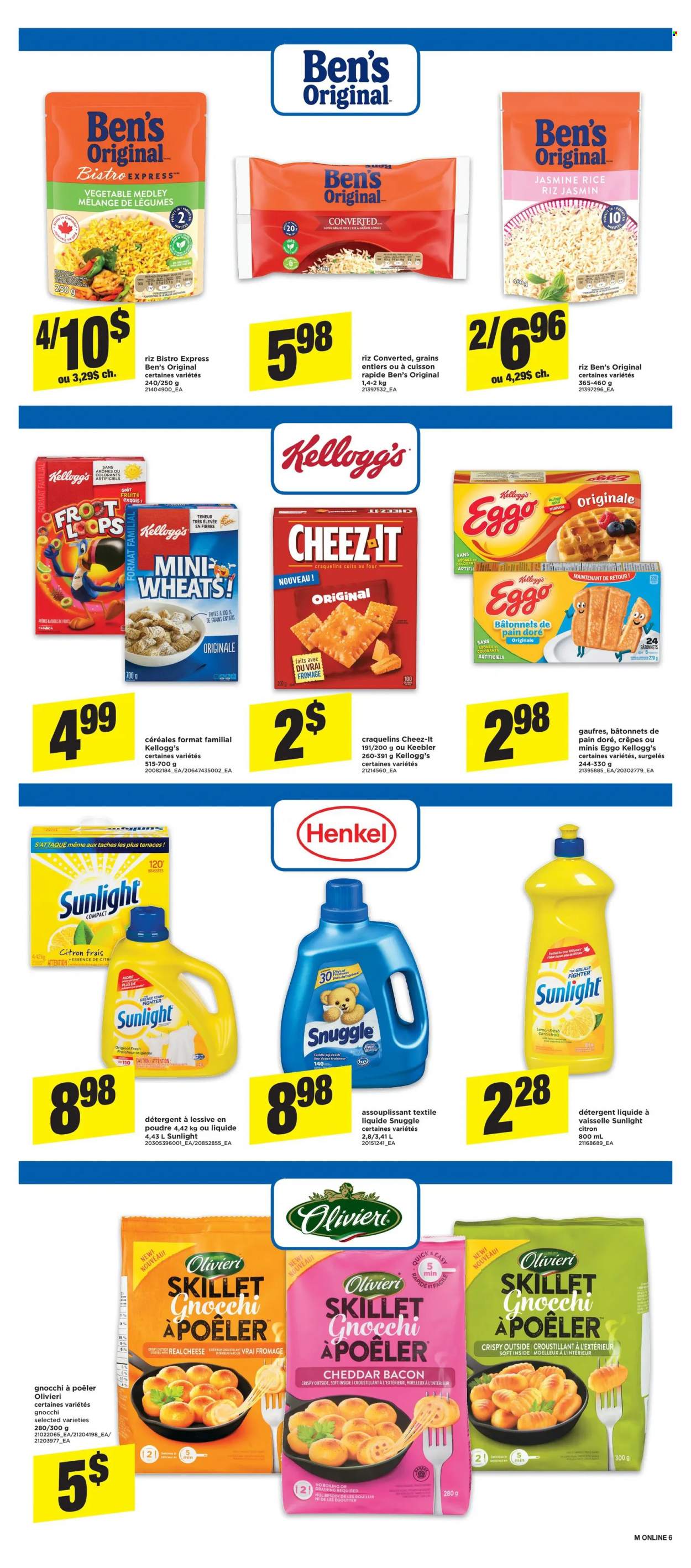 thumbnail - Maxi Flyer - December 02, 2021 - December 08, 2021 - Sales products - bacon, cheese, Kellogg's, Keebler, Cheez-It, jasmine rice, long grain rice, Snuggle, Sunlight, detergent, gnocchi. Page 11.