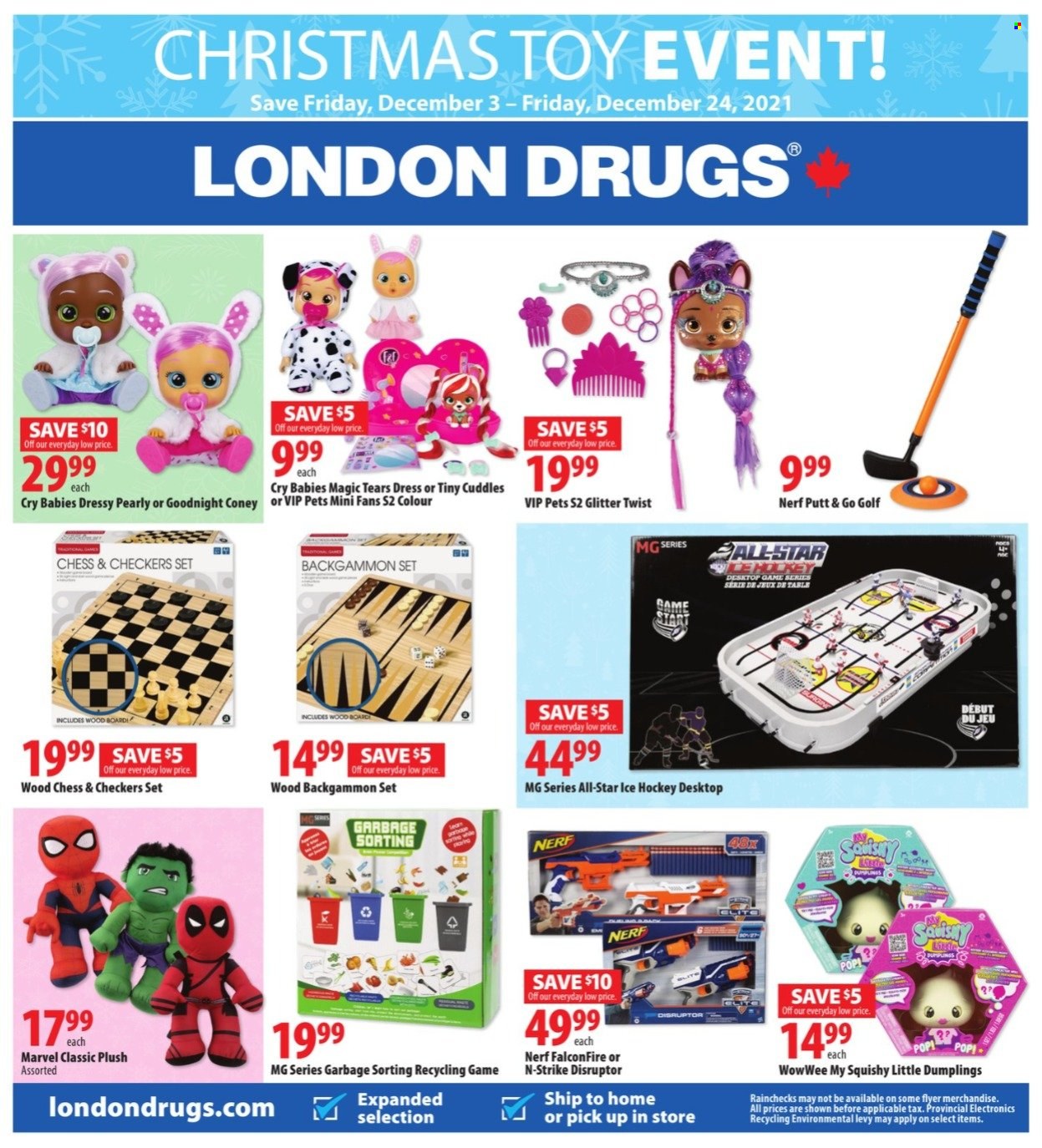thumbnail - Circulaire London Drugs - 03 Décembre 2021 - 24 Décembre 2021 - Produits soldés - Nerf. Page 1.