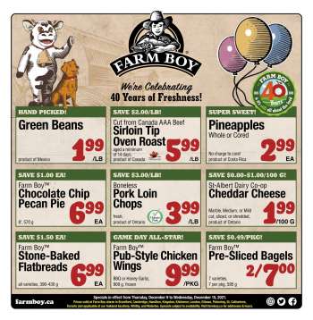Farm Boy Flyer - December 09, 2021 - December 15, 2021.