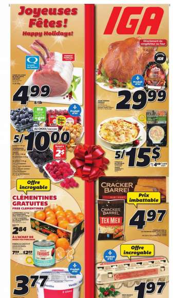 IGA Flyer - December 16, 2021 - December 22, 2021.