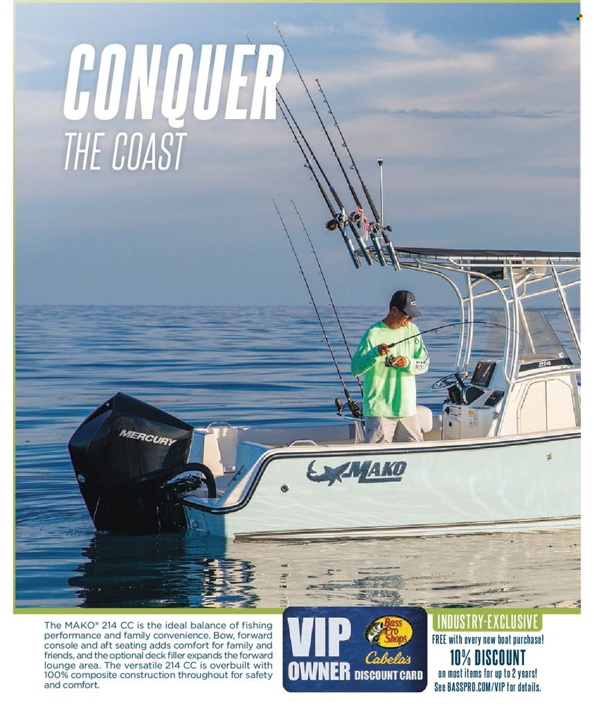 thumbnail - Bass Pro Shops Flyer - Sales products - boat, Bass Pro. Page 8.
