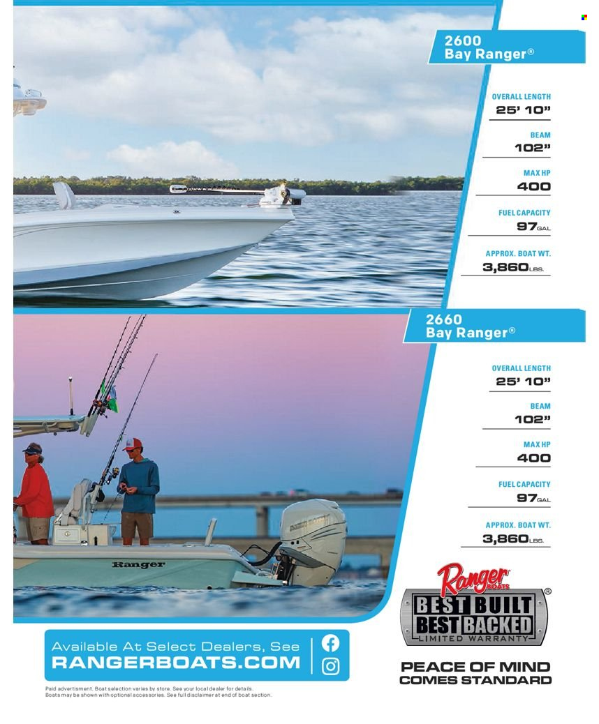 thumbnail - Bass Pro Shops Flyer - Sales products - Hewlett Packard, boat. Page 13.
