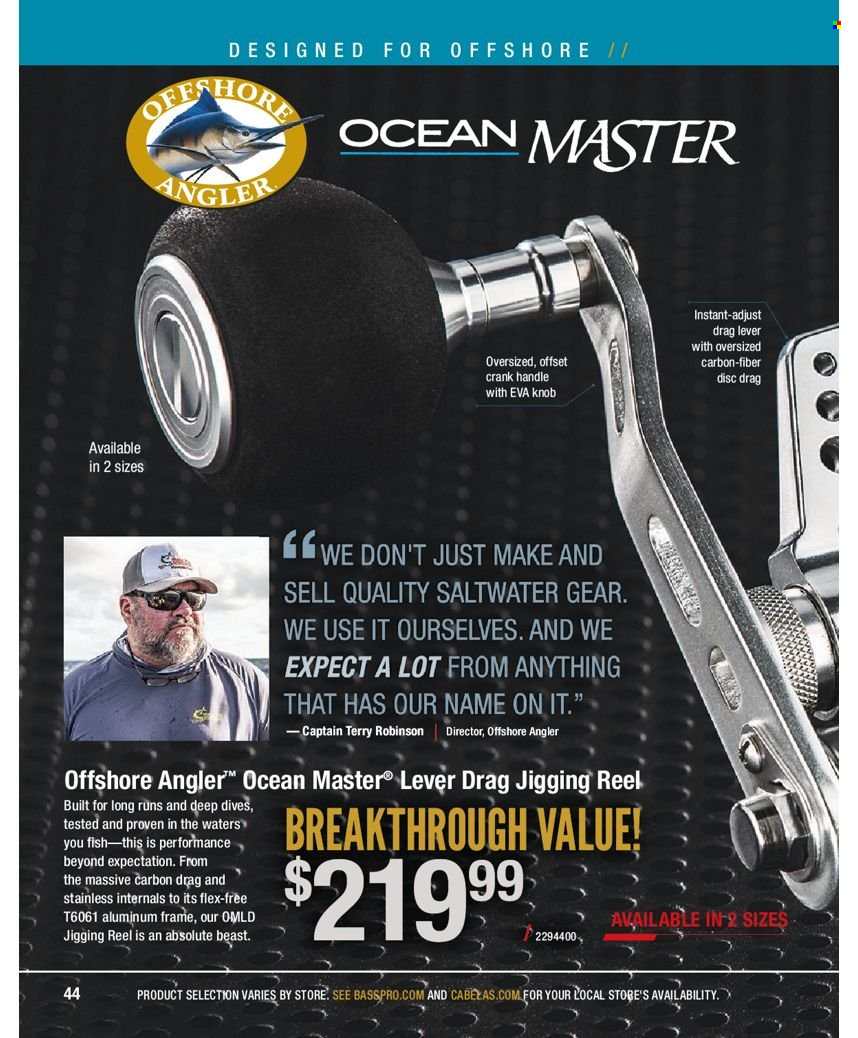 thumbnail - Bass Pro Shops Flyer - Sales products - reel. Page 44.