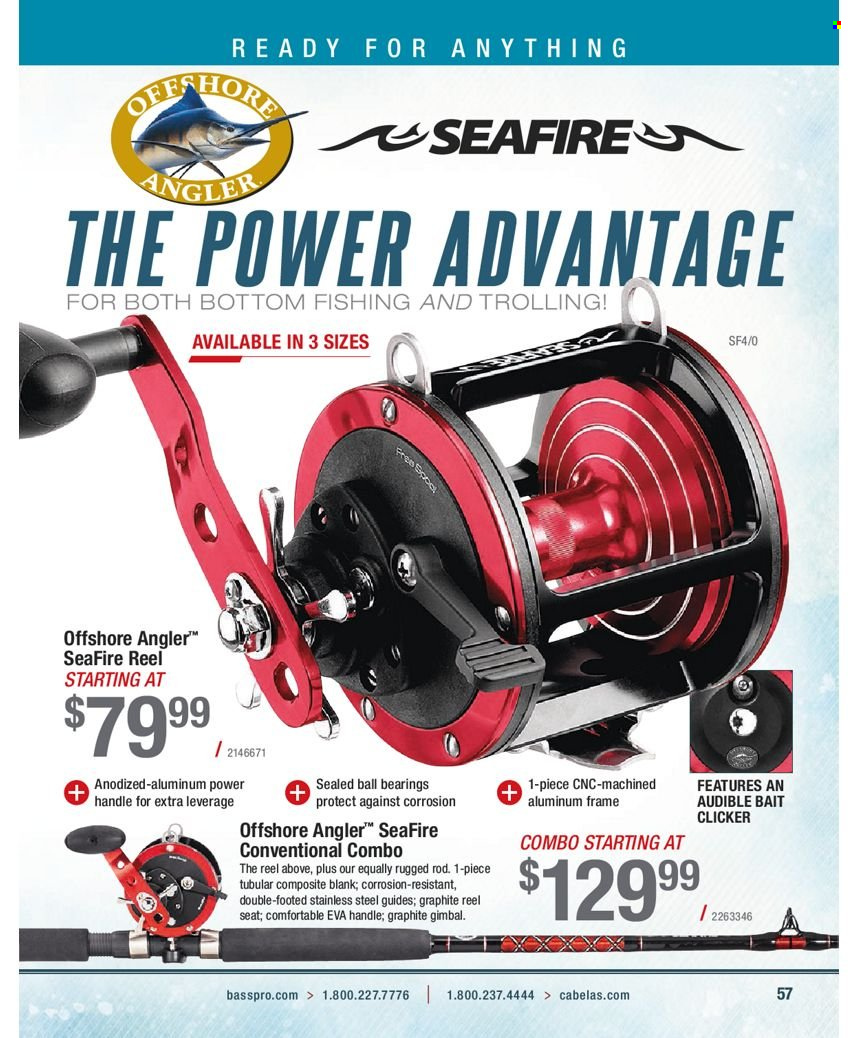 thumbnail - Bass Pro Shops Flyer - Sales products - reel. Page 57.