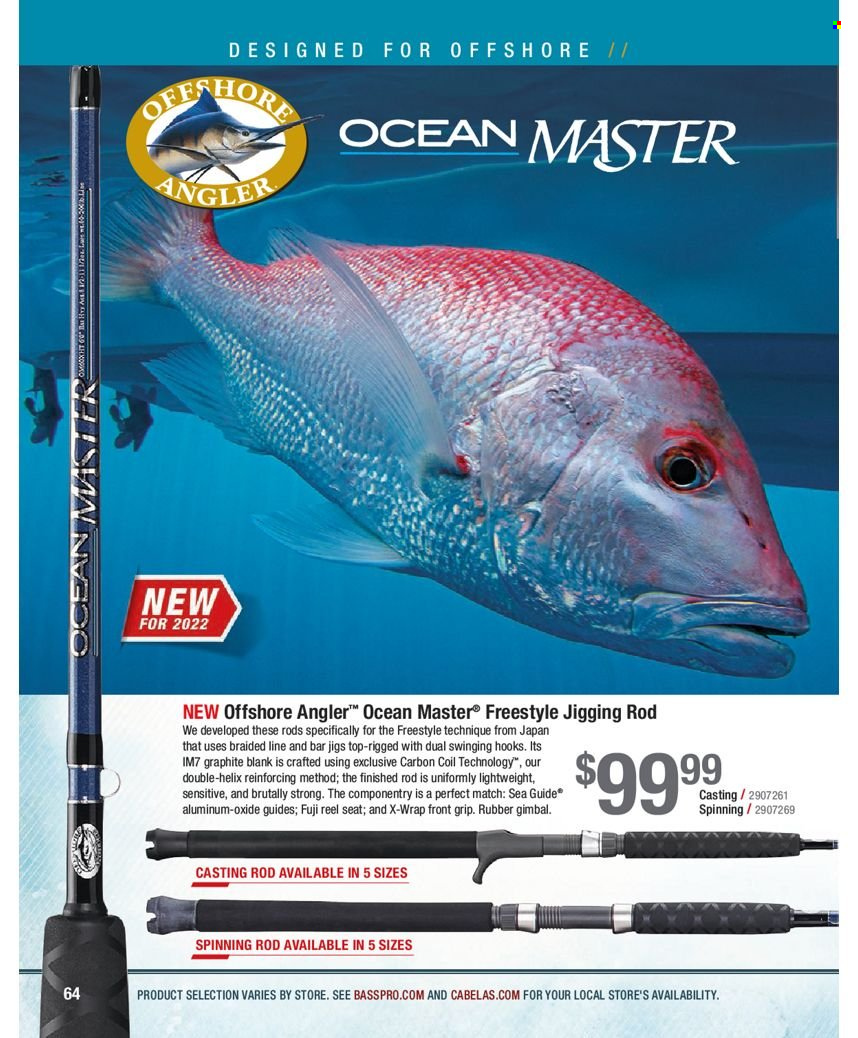 thumbnail - Bass Pro Shops Flyer - Sales products - reel. Page 64.