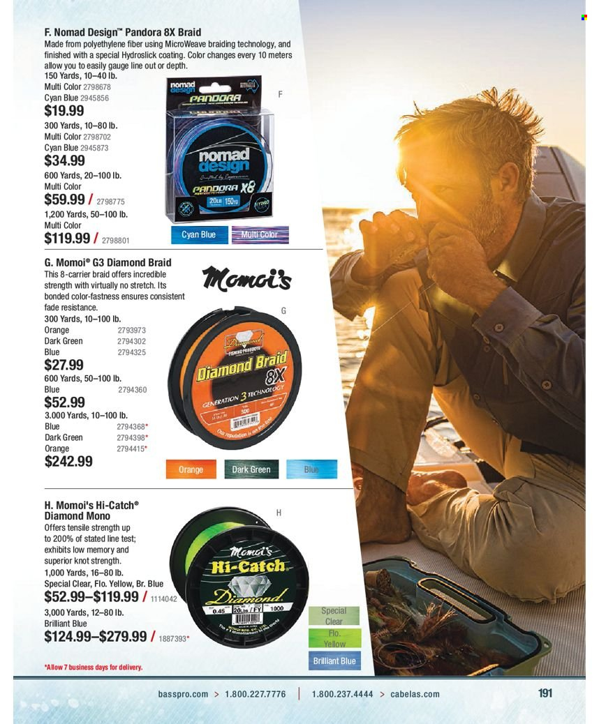 thumbnail - Bass Pro Shops Flyer - Sales products - Blue Diamond. Page 191.