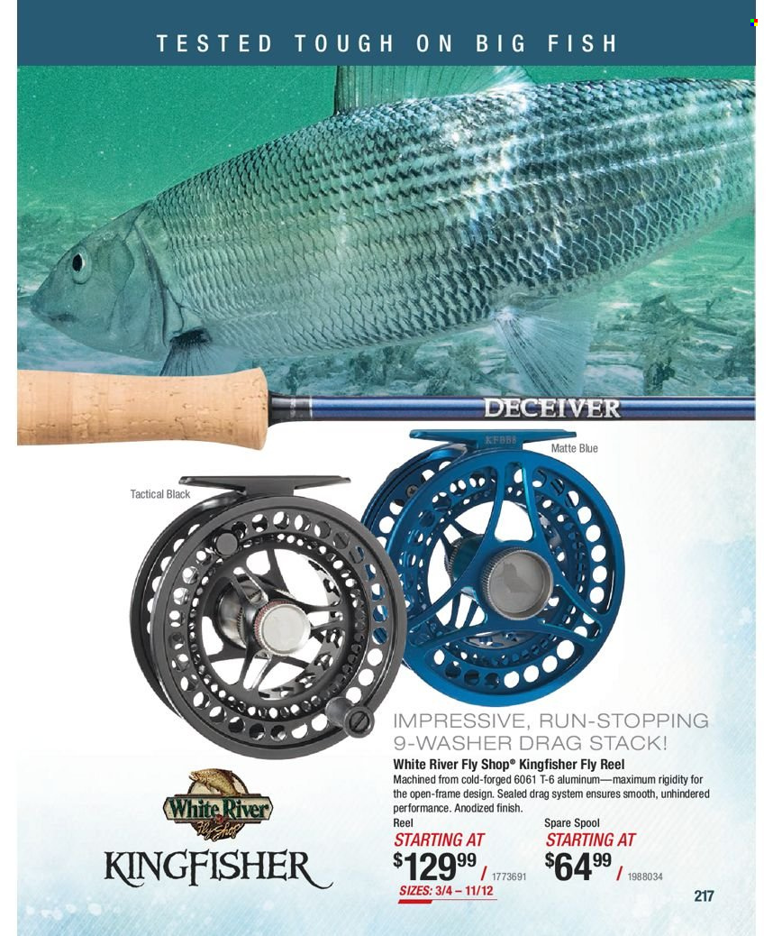 thumbnail - Bass Pro Shops Flyer - Sales products - reel. Page 217.