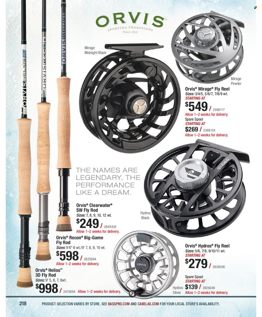 thumbnail - Bass Pro Shops Flyer - Sales products - reel. Page 218.