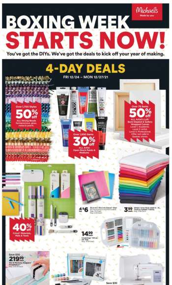 MICHAELS: Boxing Day - flyers, deals and sales