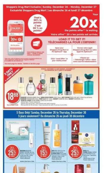 Shoppers Drug Mart Flyer - December 26, 2021 - December 30, 2021.