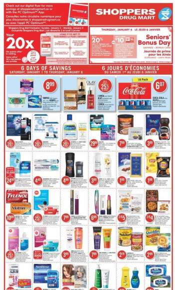 Shoppers Drug Mart Flyer - January 01, 2022 - January 06, 2022.