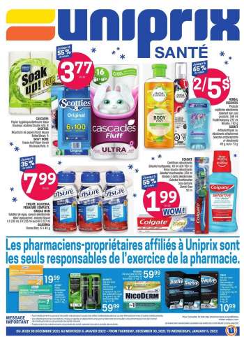 Uniprix Santé Flyer - December 30, 2021 - January 05, 2022.