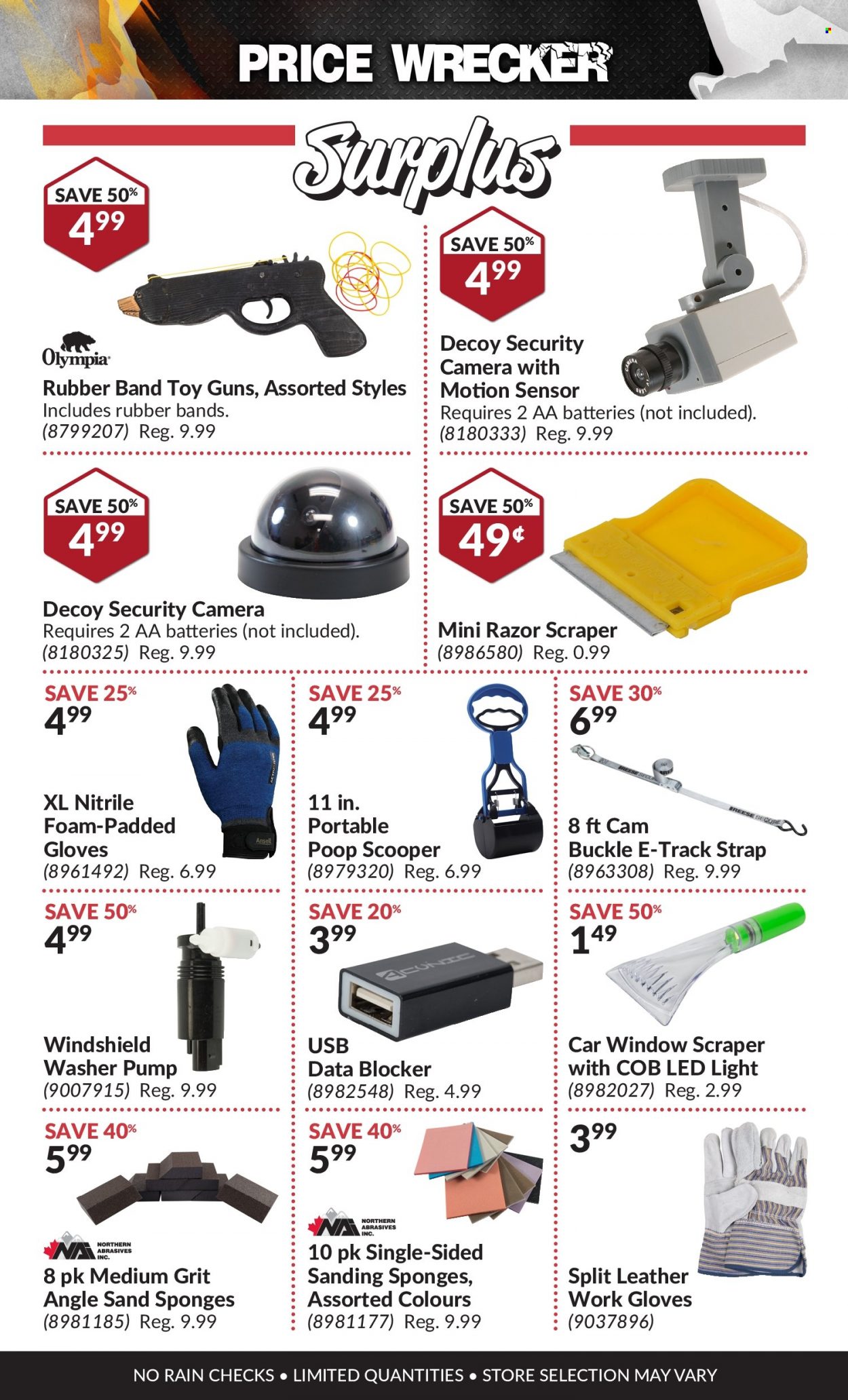 thumbnail - Princess Auto Flyer - January 01, 2022 - January 31, 2022 - Sales products - LED light, work gloves, strap. Page 8.