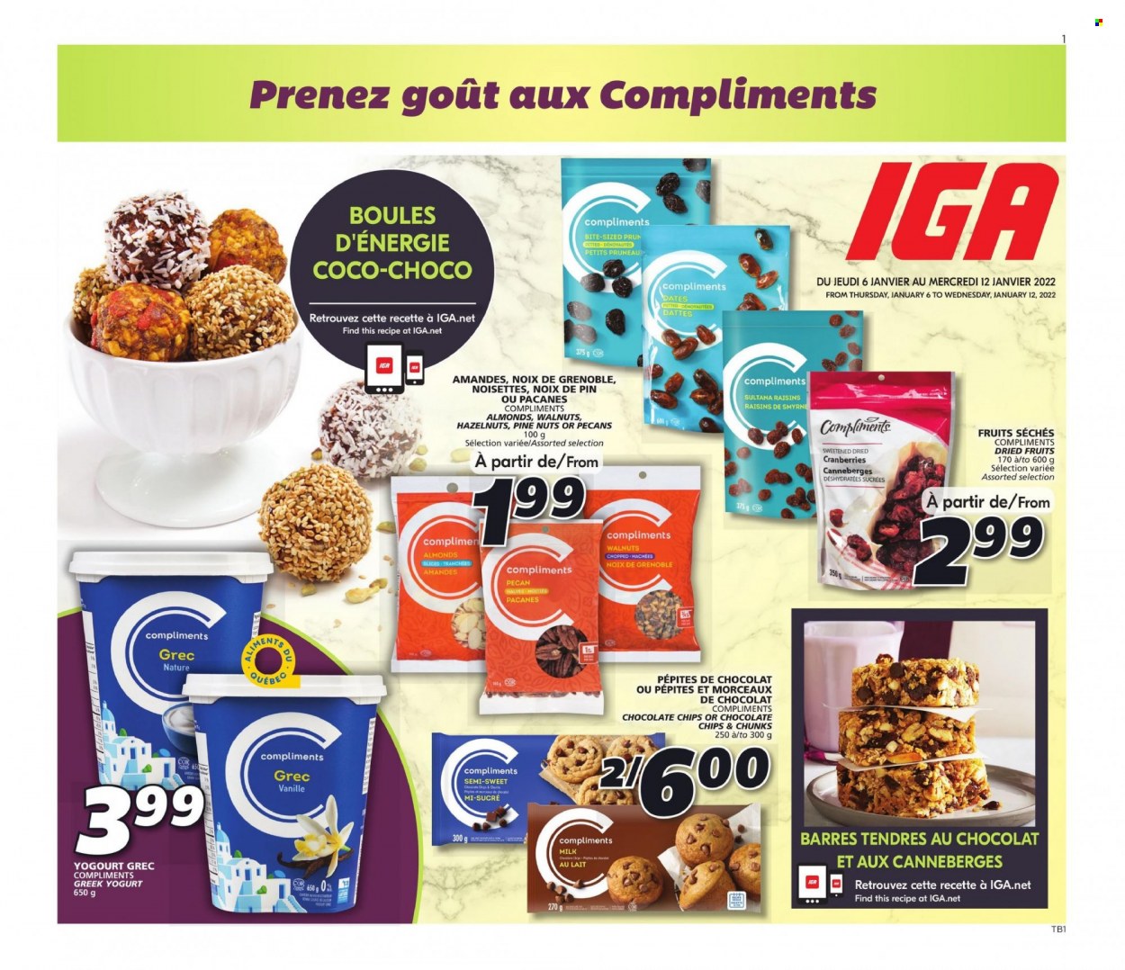 IGA flyer - January 06, 2022 - January 12, 2022. Page 1