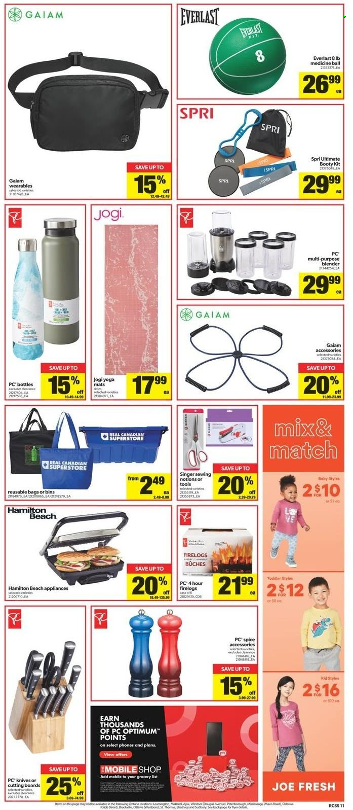 thumbnail - Real Canadian Superstore Flyer - January 06, 2022 - January 12, 2022 - Sales products - spice, bag, knife, Optimum, blender. Page 11.