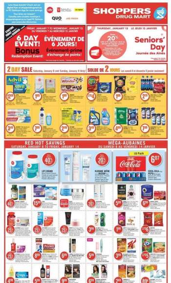 Shoppers Drug Mart Flyer - January 08, 2022 - January 14, 2022.