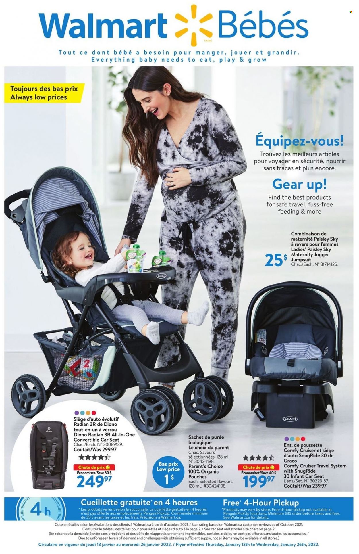 thumbnail - Walmart Flyer - January 13, 2022 - January 26, 2022 - Sales products - baby stroller, cruiser, baby car seat. Page 1.