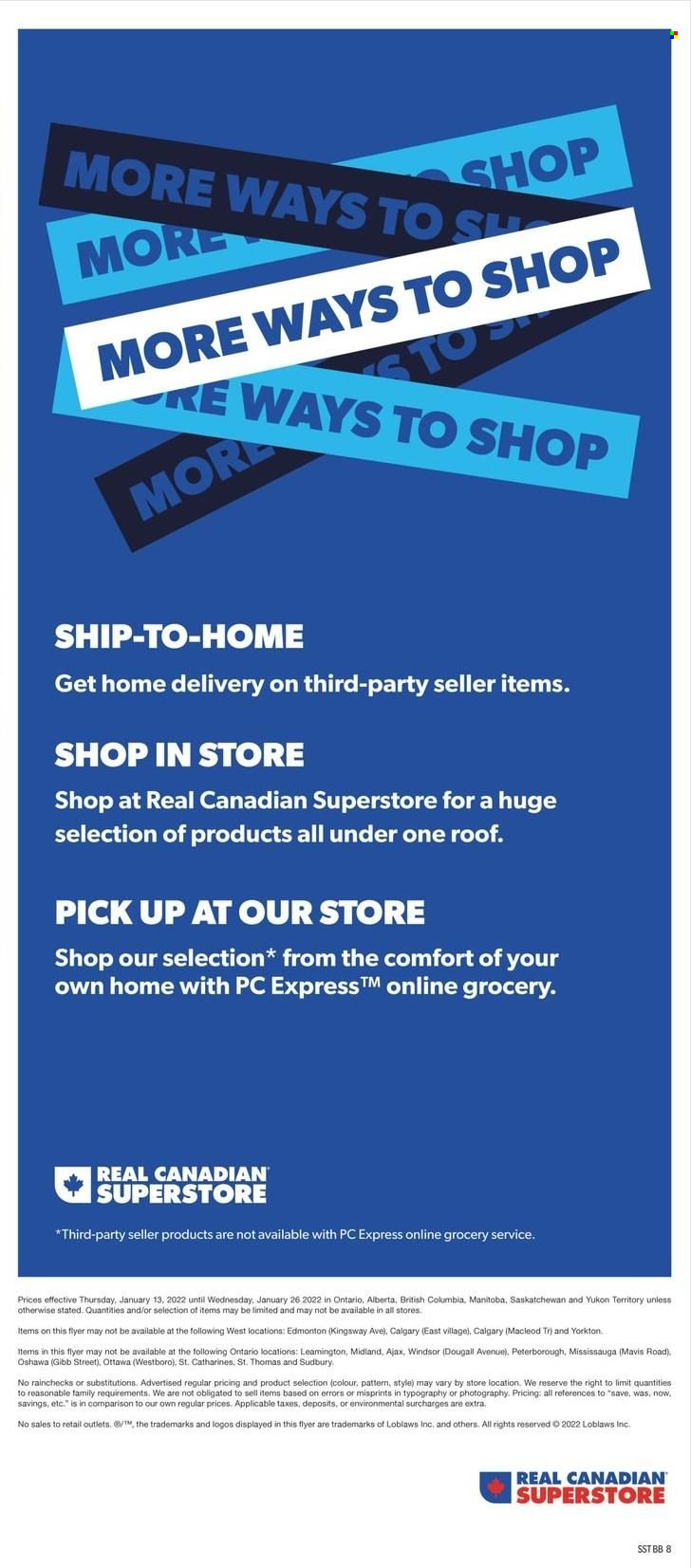 Real Canadian Superstore flyer - January 13, 2022 - January 26, 2022. Page 8