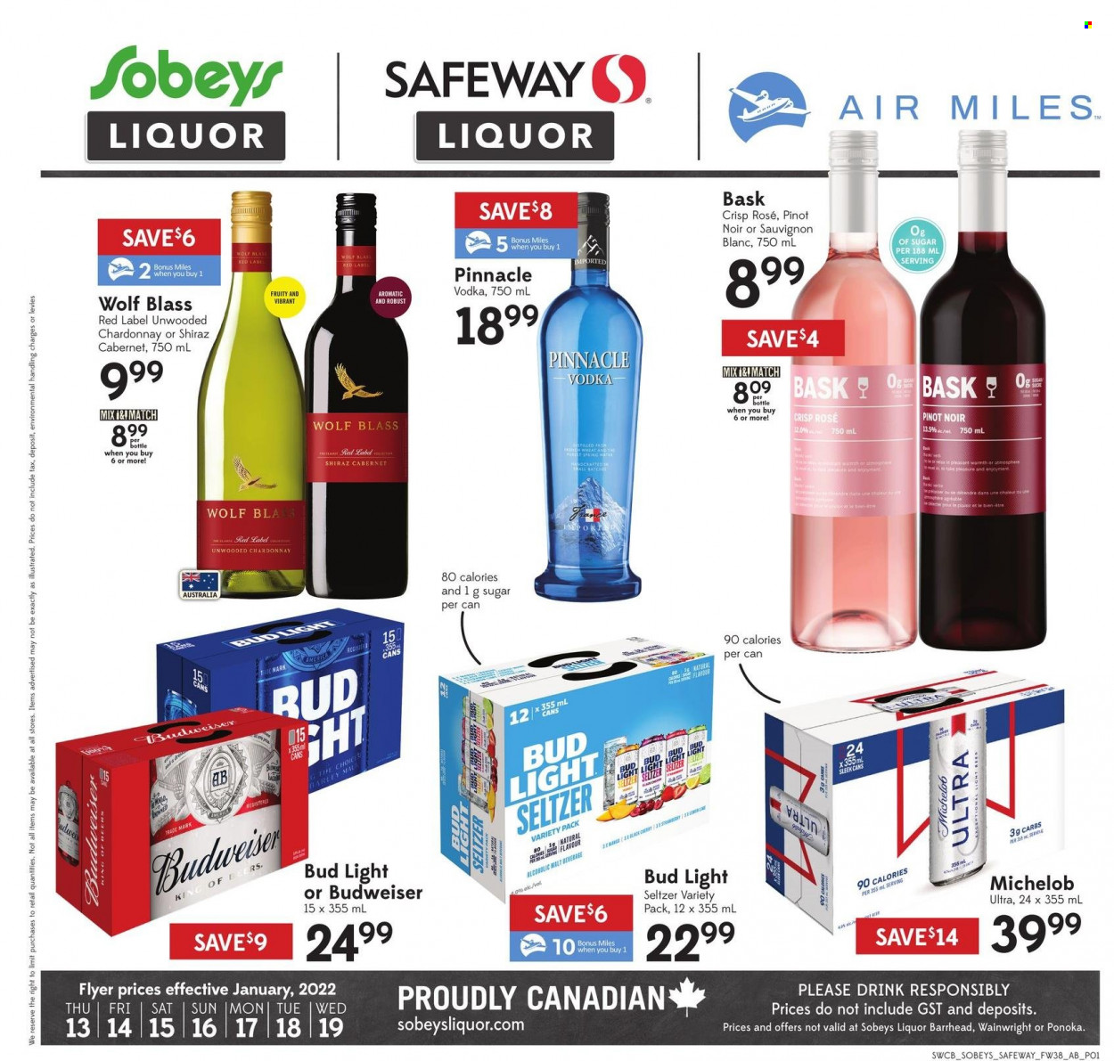 Sobeys Liquor flyer - January 13, 2022 - January 19, 2022. Page 1