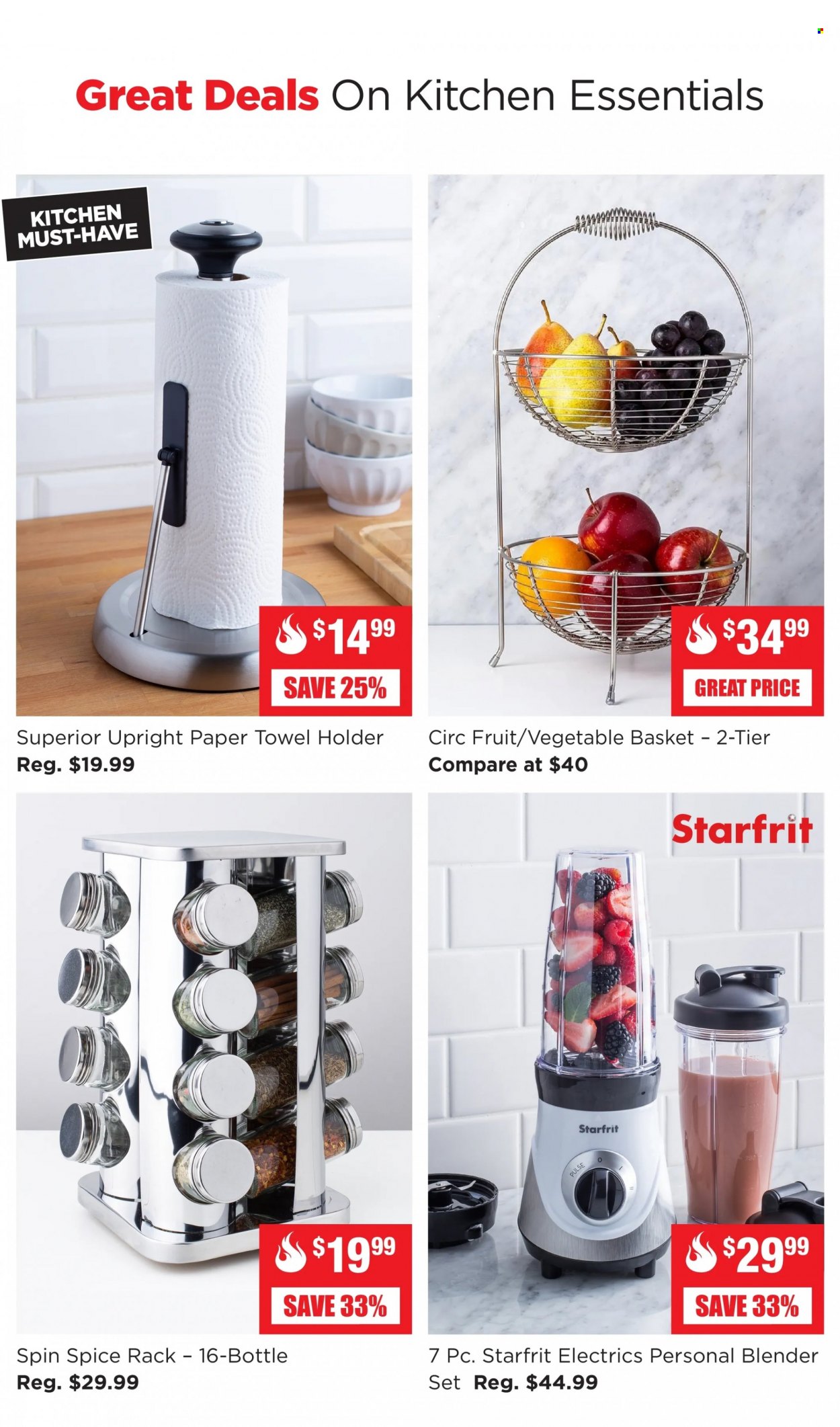 thumbnail - Kitchen Stuff Plus Flyer - January 17, 2022 - January 23, 2022 - Sales products - basket, holder, blender. Page 3.
