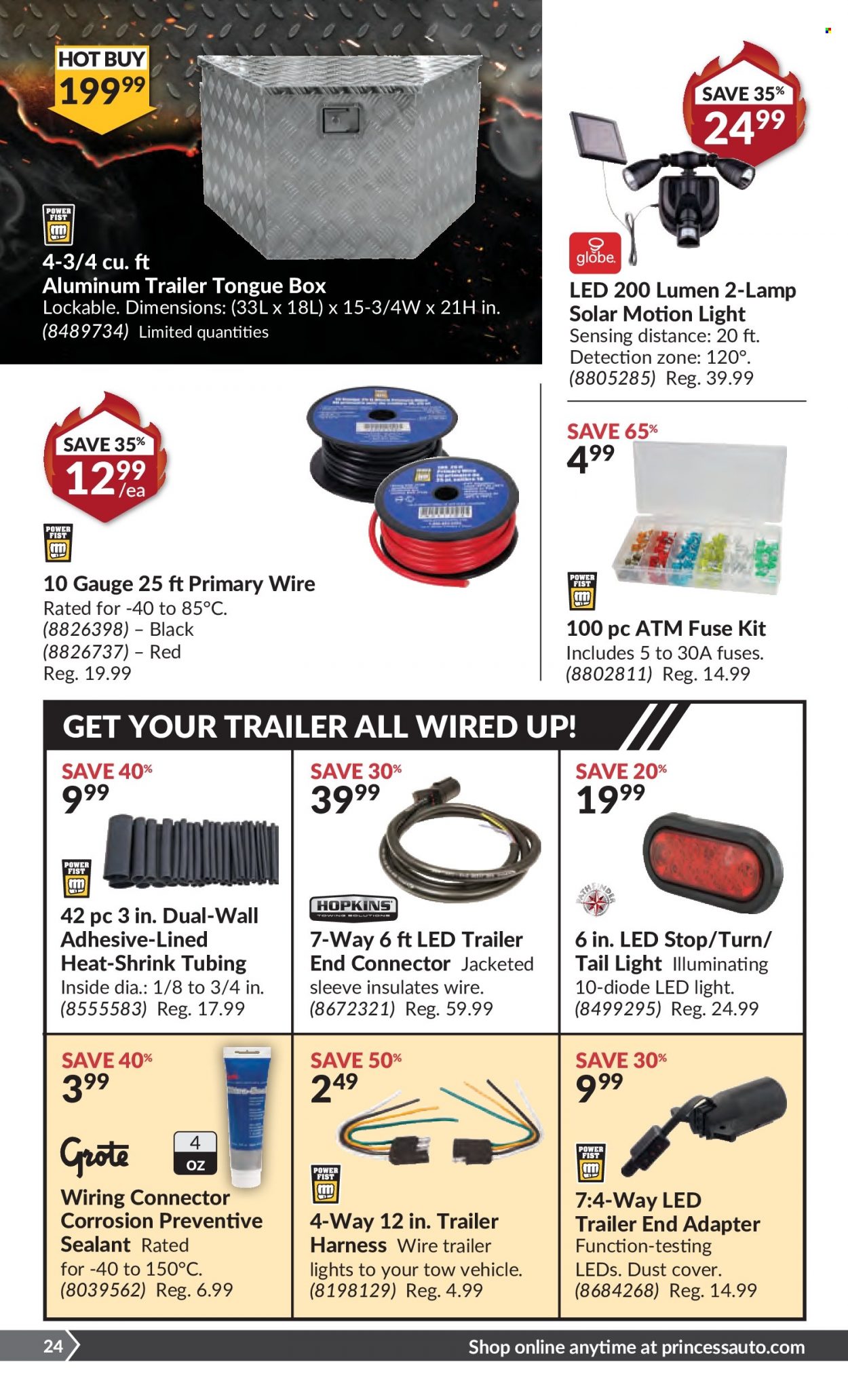 thumbnail - Princess Auto Flyer - January 18, 2022 - January 30, 2022 - Sales products - lamp, LED light, trailer, vehicle. Page 25.