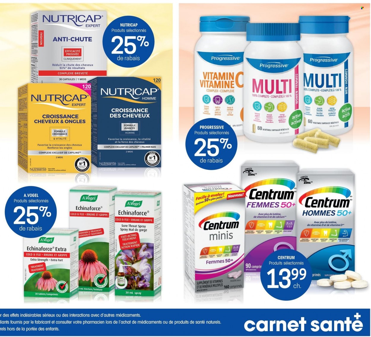 thumbnail - Uniprix Flyer - January 20, 2022 - January 26, 2022 - Sales products - Cold & Flu, vitamin c, zinc, Echinaforce, Centrum, calcium. Page 9.