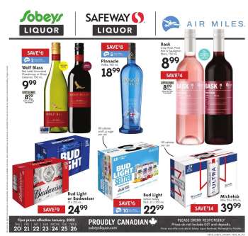 Circulaire Sobeys Liquor - 20 Janvier 2022 - 26 Janvier 2022.