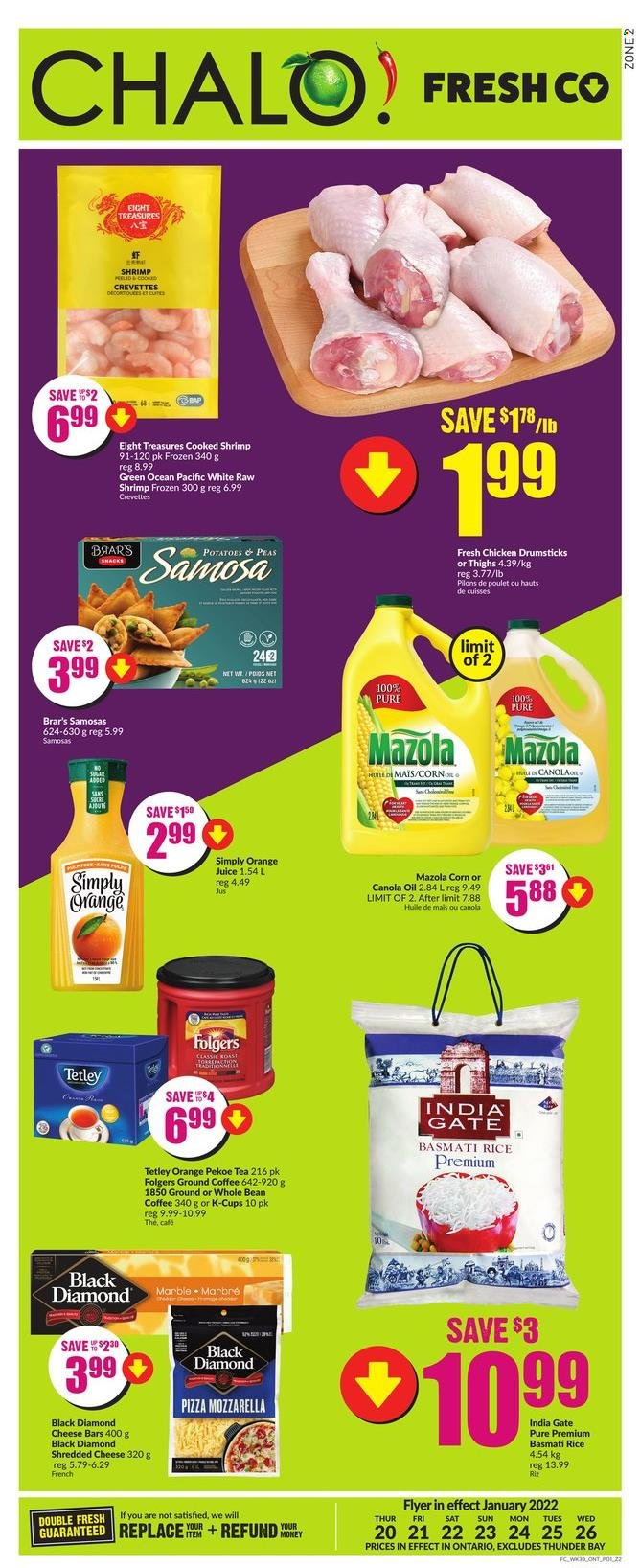 Chalo! FreshCo. flyer - January 20, 2022 - January 26, 2022. Page 1