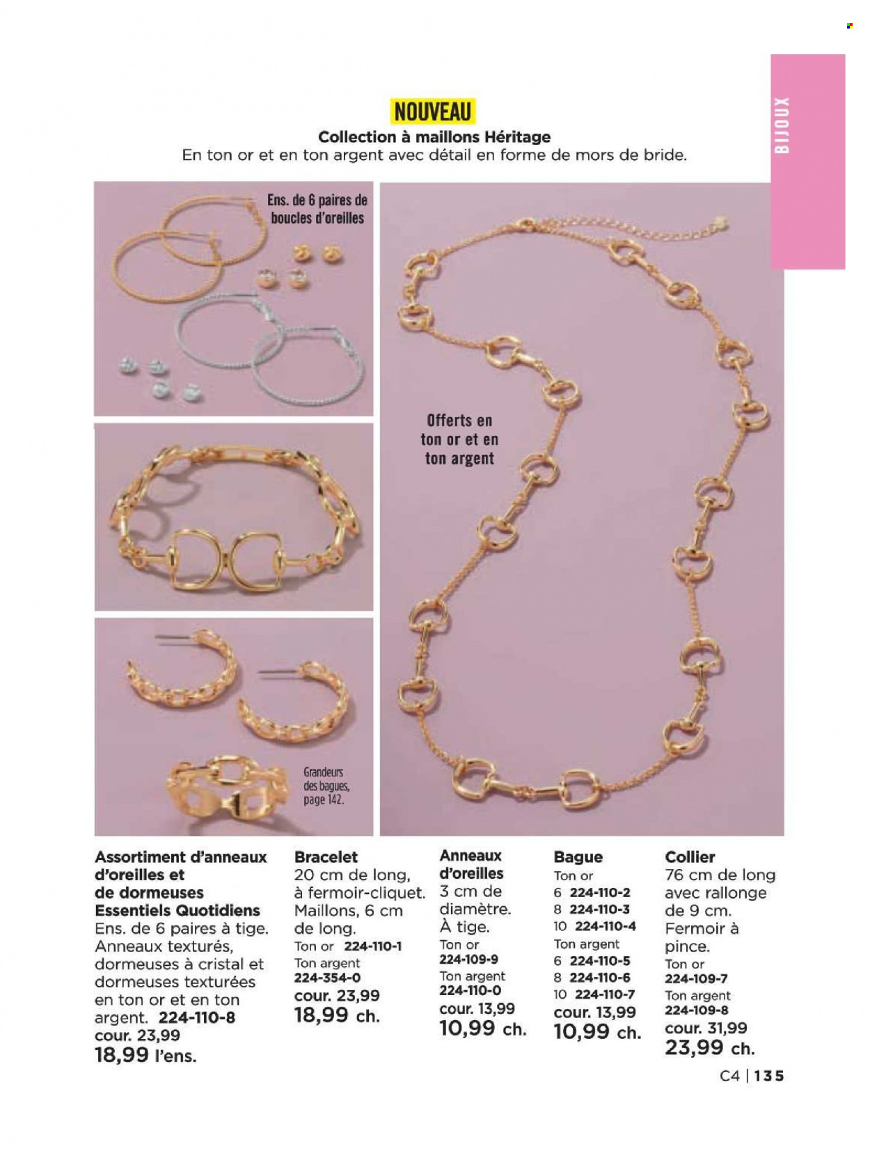 thumbnail - Avon Flyer - Sales products - bracelet. Page 135.