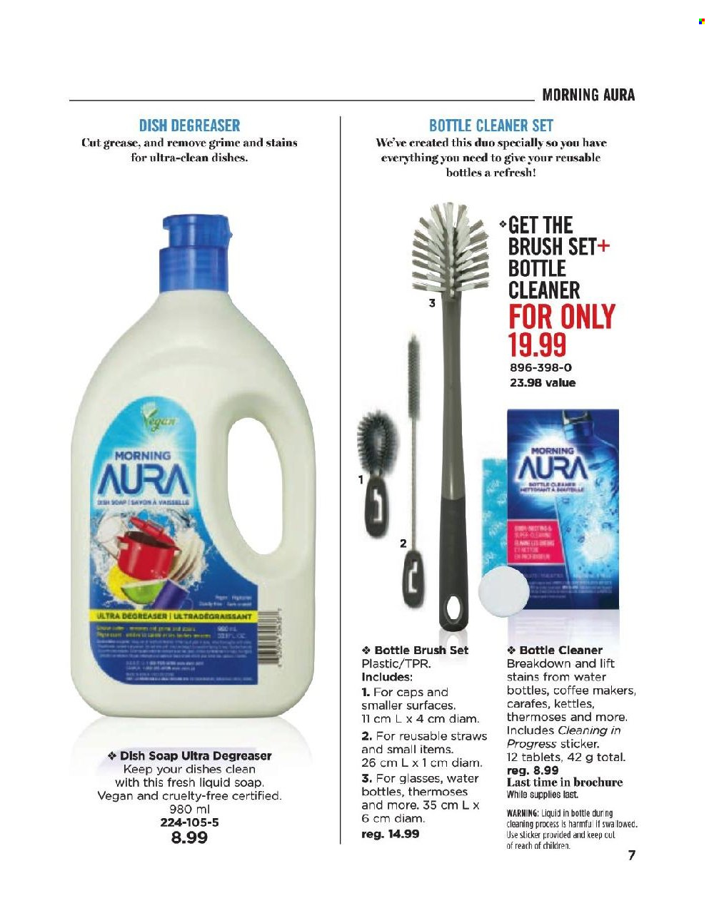 thumbnail - Avon Flyer - Sales products - cleaner, soap, brush set, cap. Page 6.