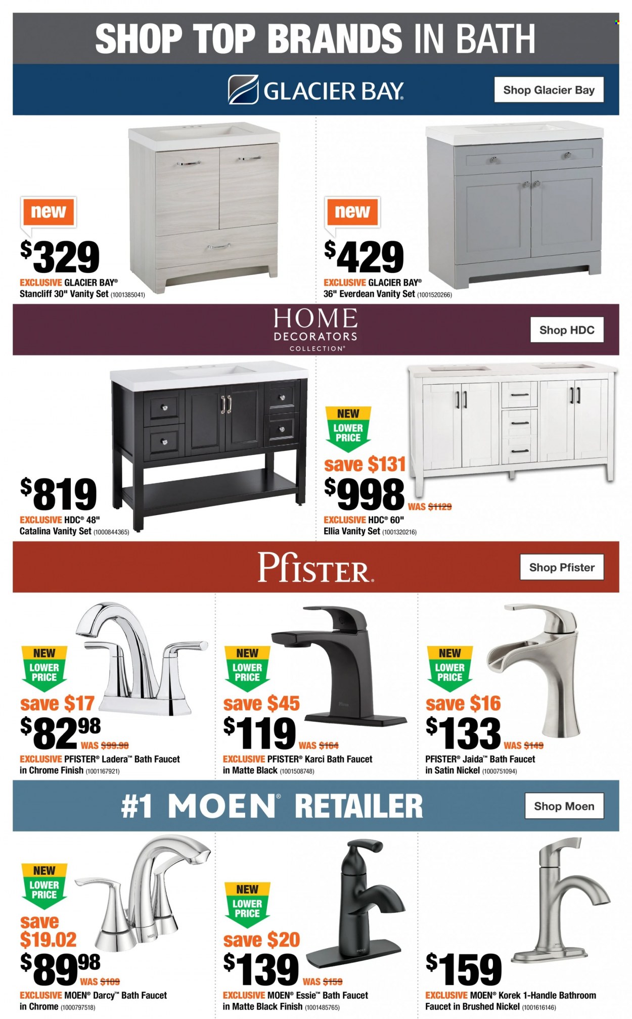 thumbnail - The Home Depot Flyer - January 20, 2022 - January 26, 2022 - Sales products - vanity, bath faucet, faucet. Page 5.